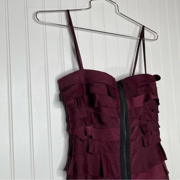BCBGMaxAzria Plum Brandie Strapless Tiered Dress - Picture 4 of 8